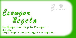 csongor megela business card